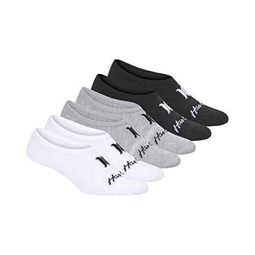 Hurley womens 6 Pack Non Terry Low Cut Socks